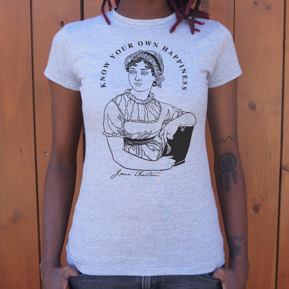 Know Your Own Happiness. Jane Austen Quote Portrait