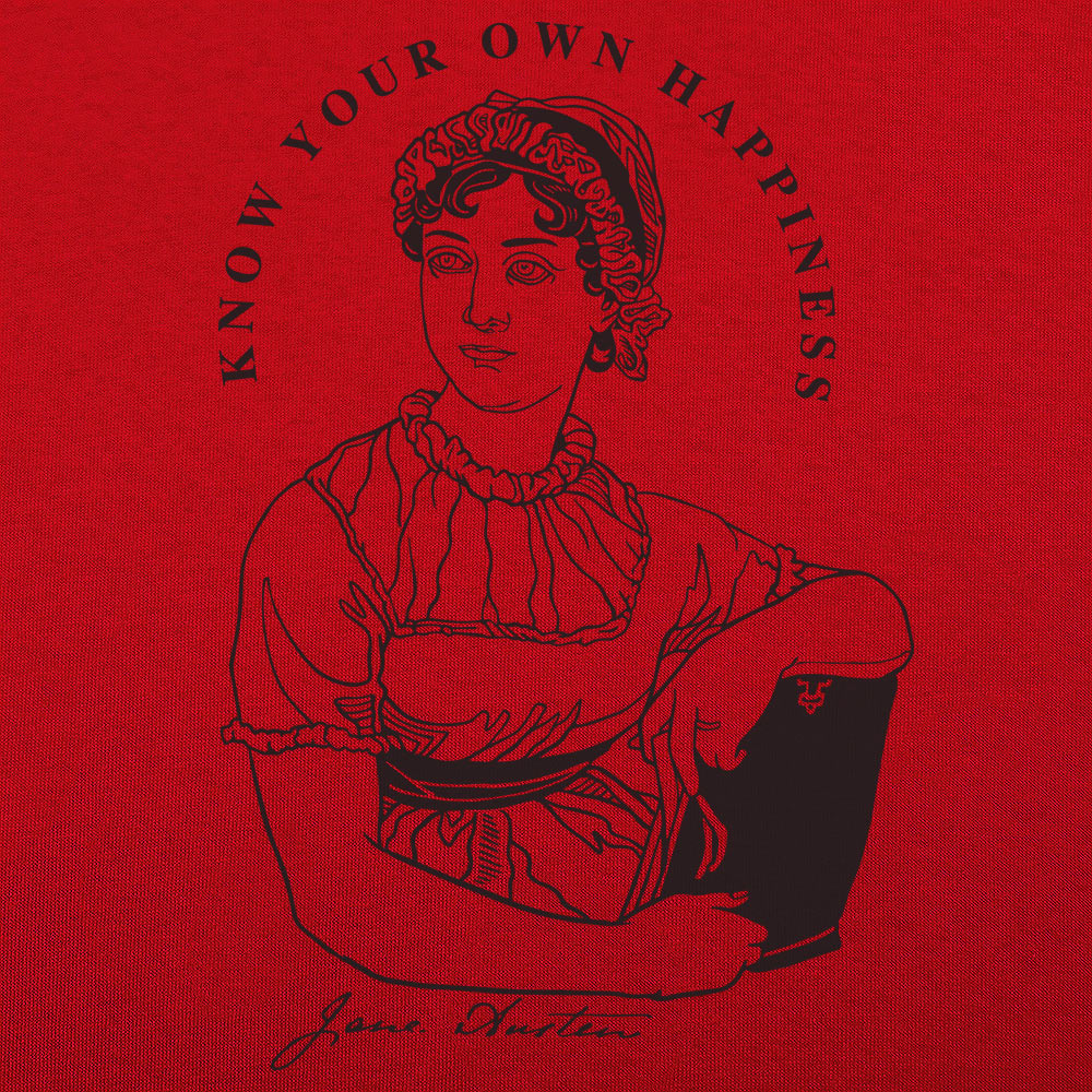 Know Your Own Happiness. Jane Austen Quote Portrait