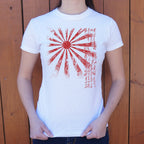 Japan Rising Sun Flag with Handwritten Kanji
