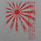 Japan Rising Sun Flag with Handwritten Kanji