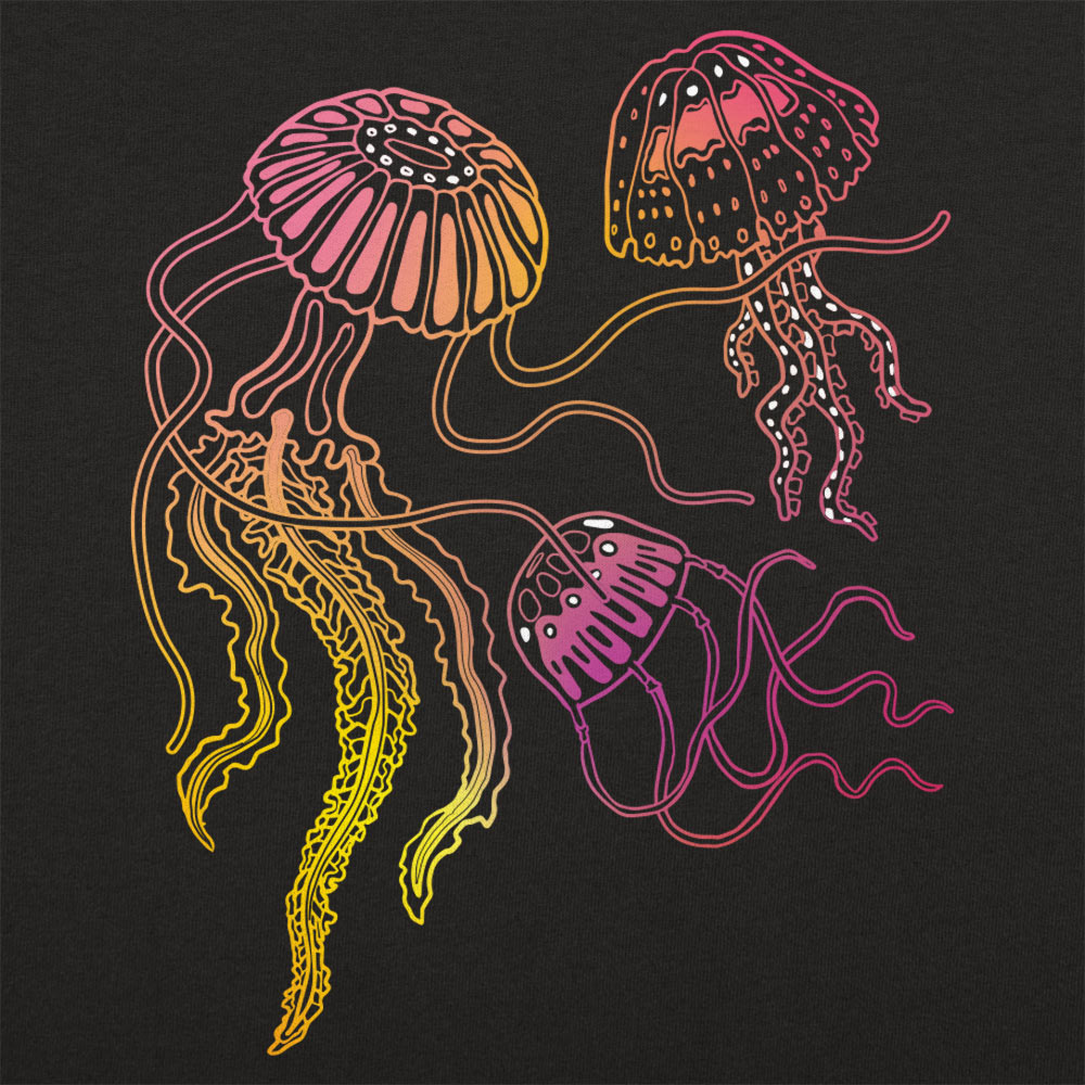 Jellyfish Trio Full Color Jellyfish Illustration