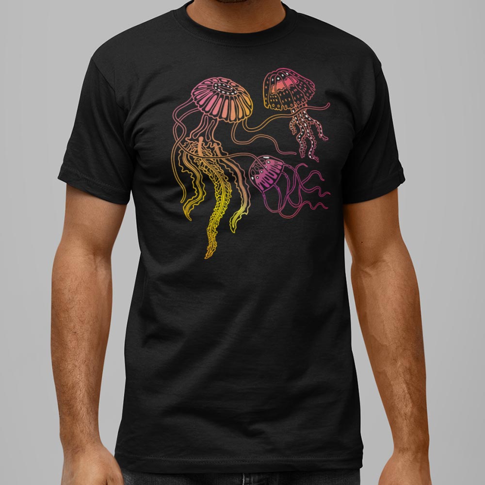 Jellyfish Trio Full Color Jellyfish Illustration