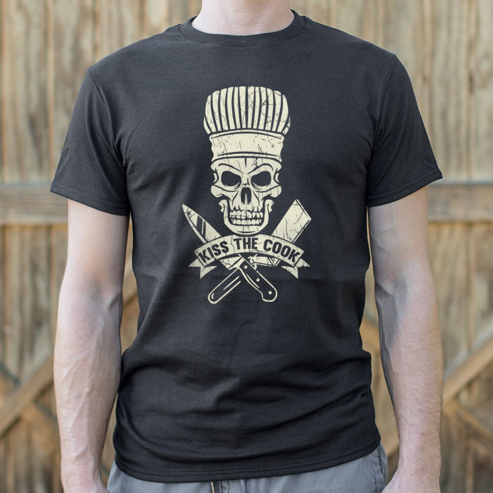 Kiss the Cook Skull with Chef Hat
