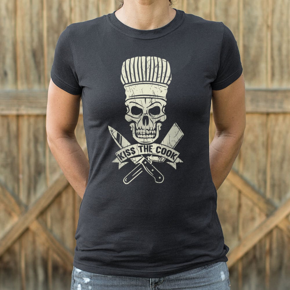 Kiss the Cook Skull with Chef Hat