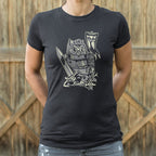 Knight Owl Medieval Armored Owl with Sword and Banner