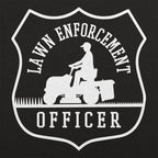 Lawn Enforcement Officer Badge with Riding Mower