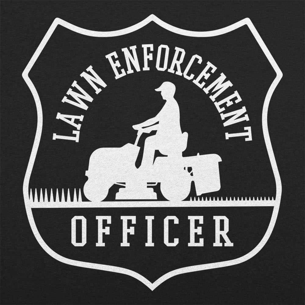 Lawn Enforcement Officer Badge with Riding Mower