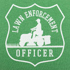 Lawn Enforcement Officer Badge with Riding Mower