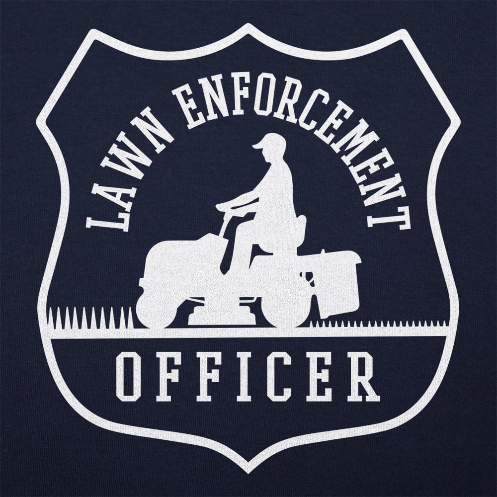 Lawn Enforcement Officer Badge with Riding Mower