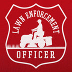 Lawn Enforcement Officer Badge with Riding Mower