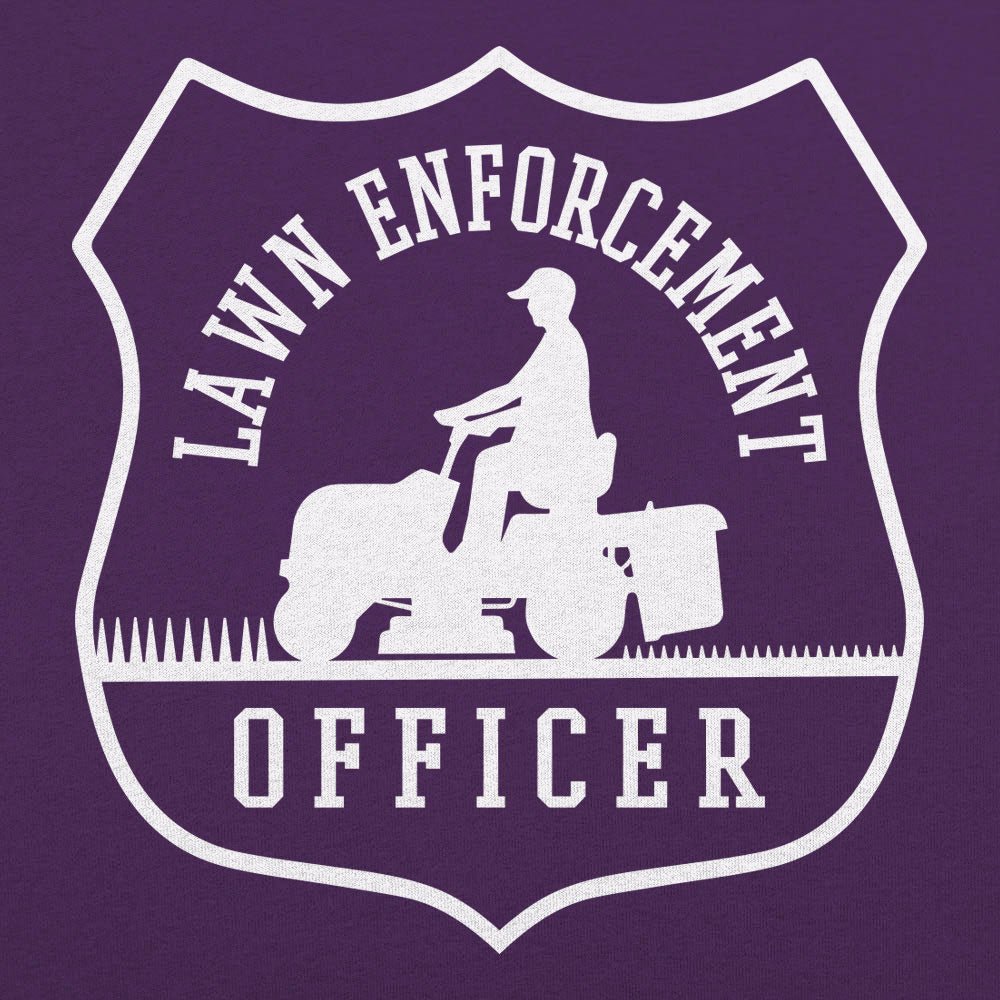 Lawn Enforcement Officer Badge with Riding Mower