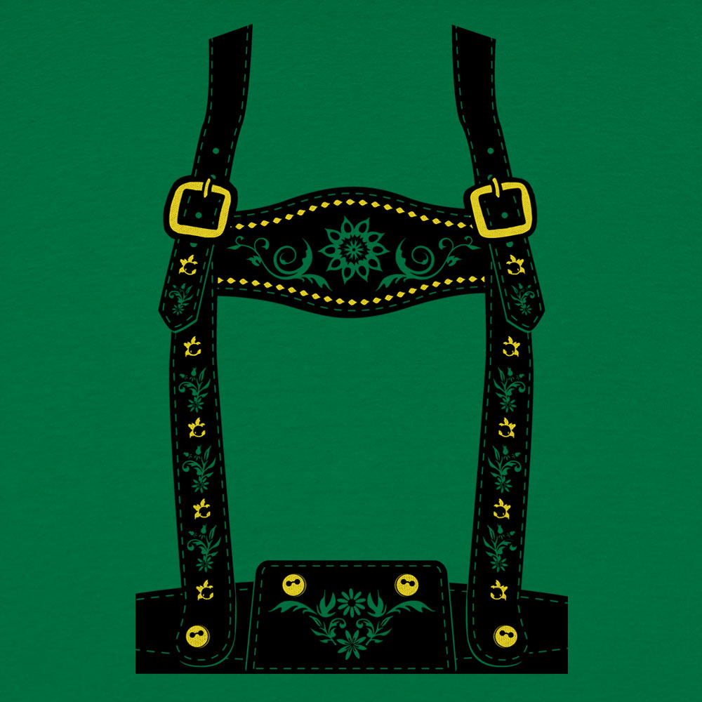 Lederhosen Costume with Suspenders and Floral Embroidery