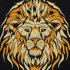 Lion Spirit Bold Tribal Lion Face