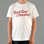 Love One Another Retro Heart Typography