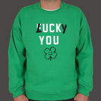 Lucky You Four Leaf Clover St Patrick's Day Design