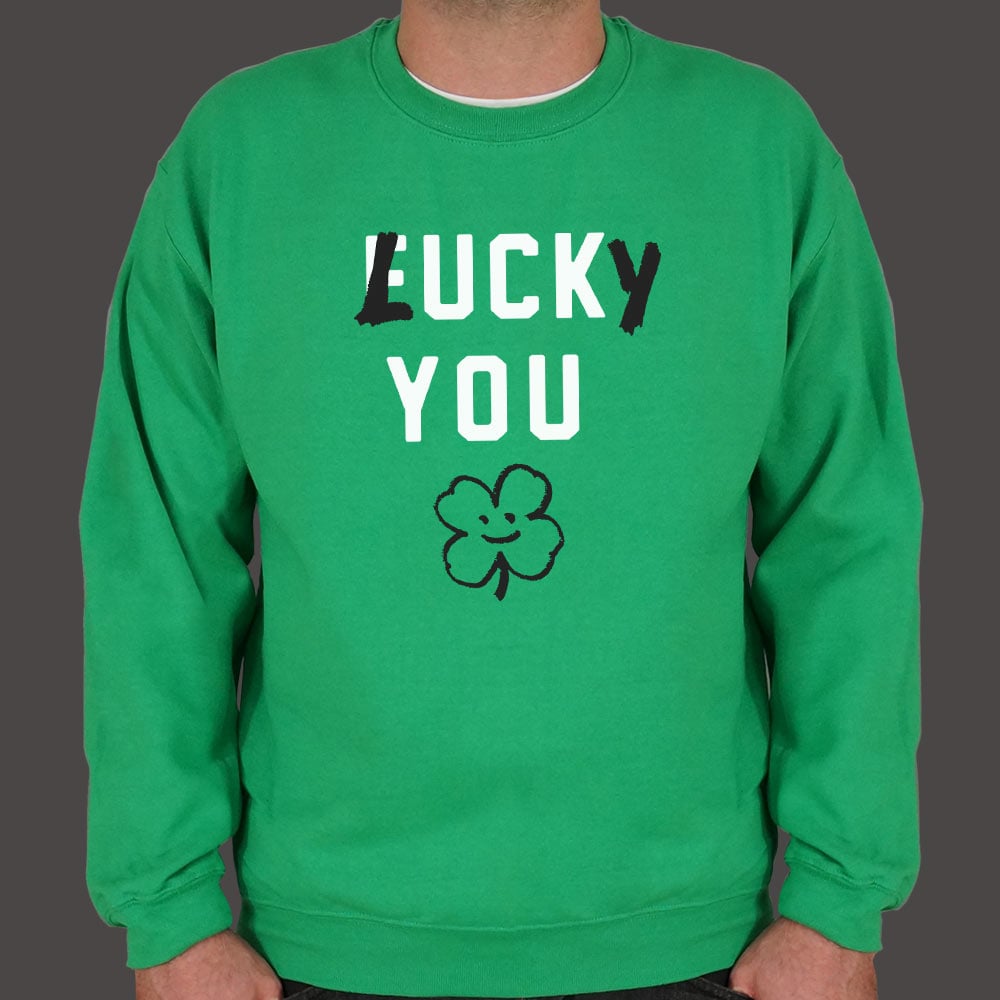 Lucky You Four Leaf Clover St Patrick's Day Design