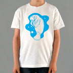 Manatee Swimming in Water Graphic