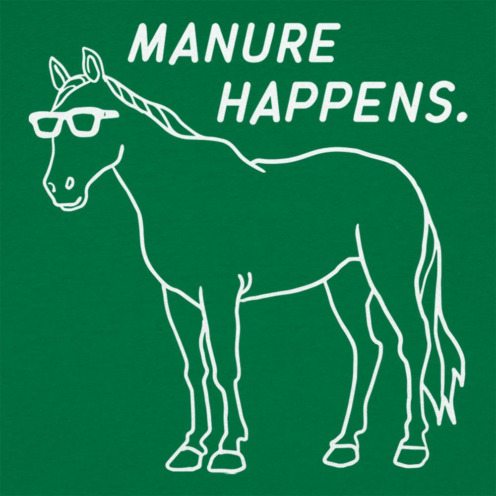 Manure Happens Cool Horse Wearing Sunglasses