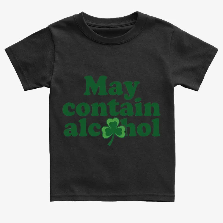 May Contain Alcohol Shamrock St Patrick's Day Design