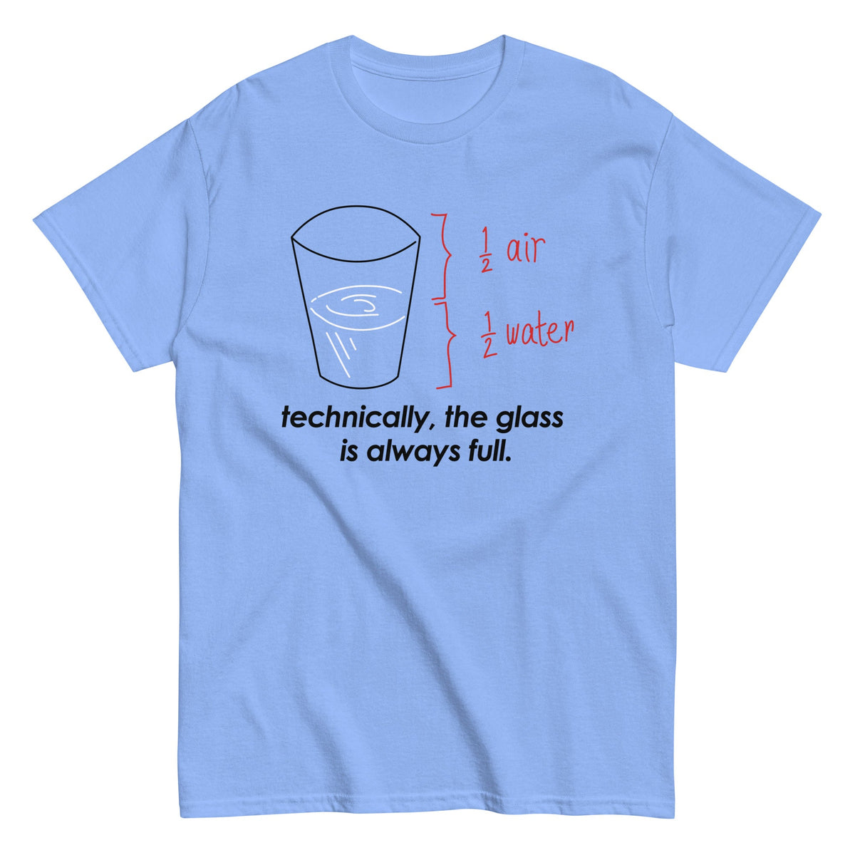 Technically. The Glass Is Always Full Men's Classic Tee