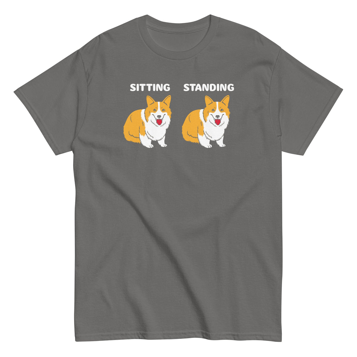 Corgi Sitting And Standing Men's Classic Tee