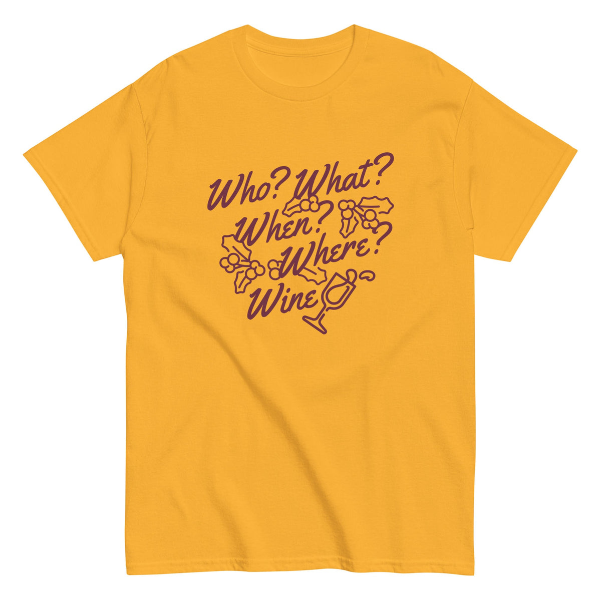 Who? What? When? Where? Wine? Men's Classic Tee