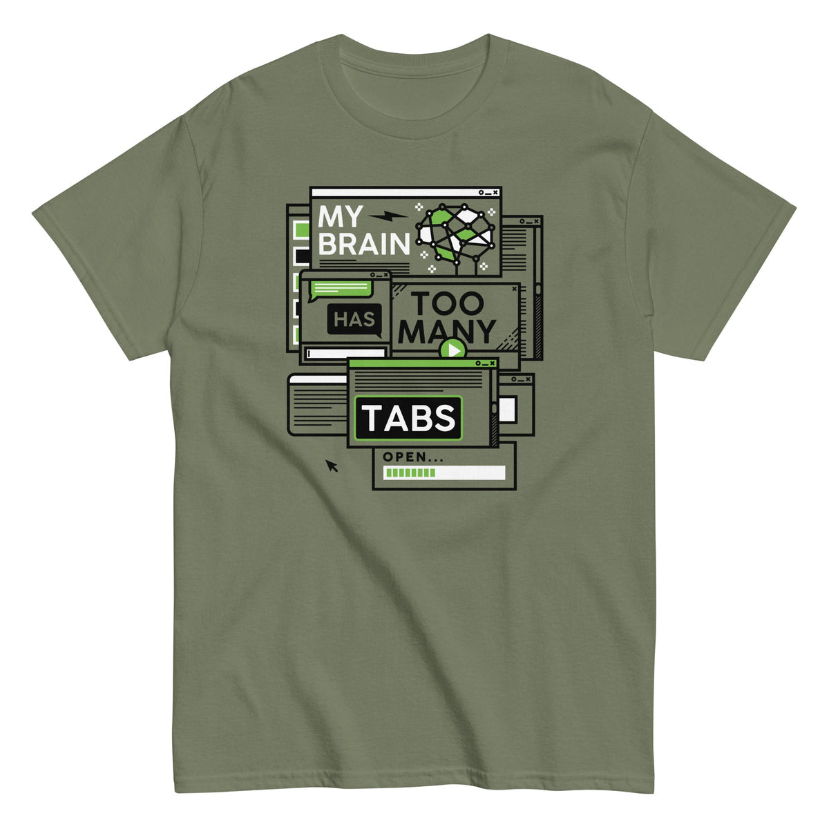 My Brain Has Too Many Tabs Open Men's Classic Tee
