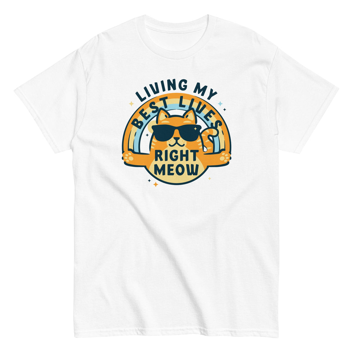 Living My Best Lives Right Meow Men's Classic Tee