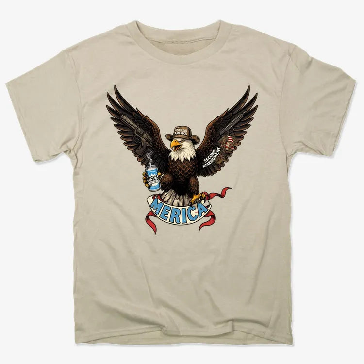 Merica Eagle with Guns & Beer