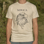 'Merica - Bald Eagle Head Patriotic Design