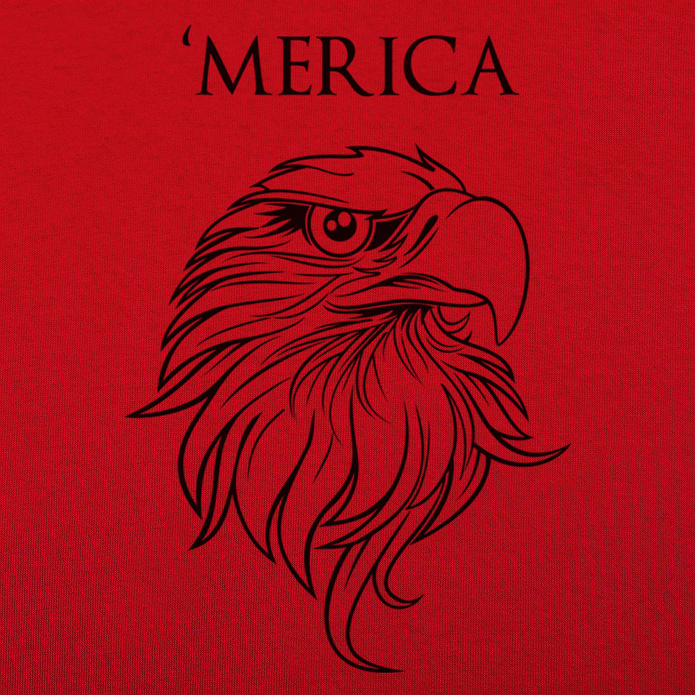 'Merica - Bald Eagle Head Patriotic Design