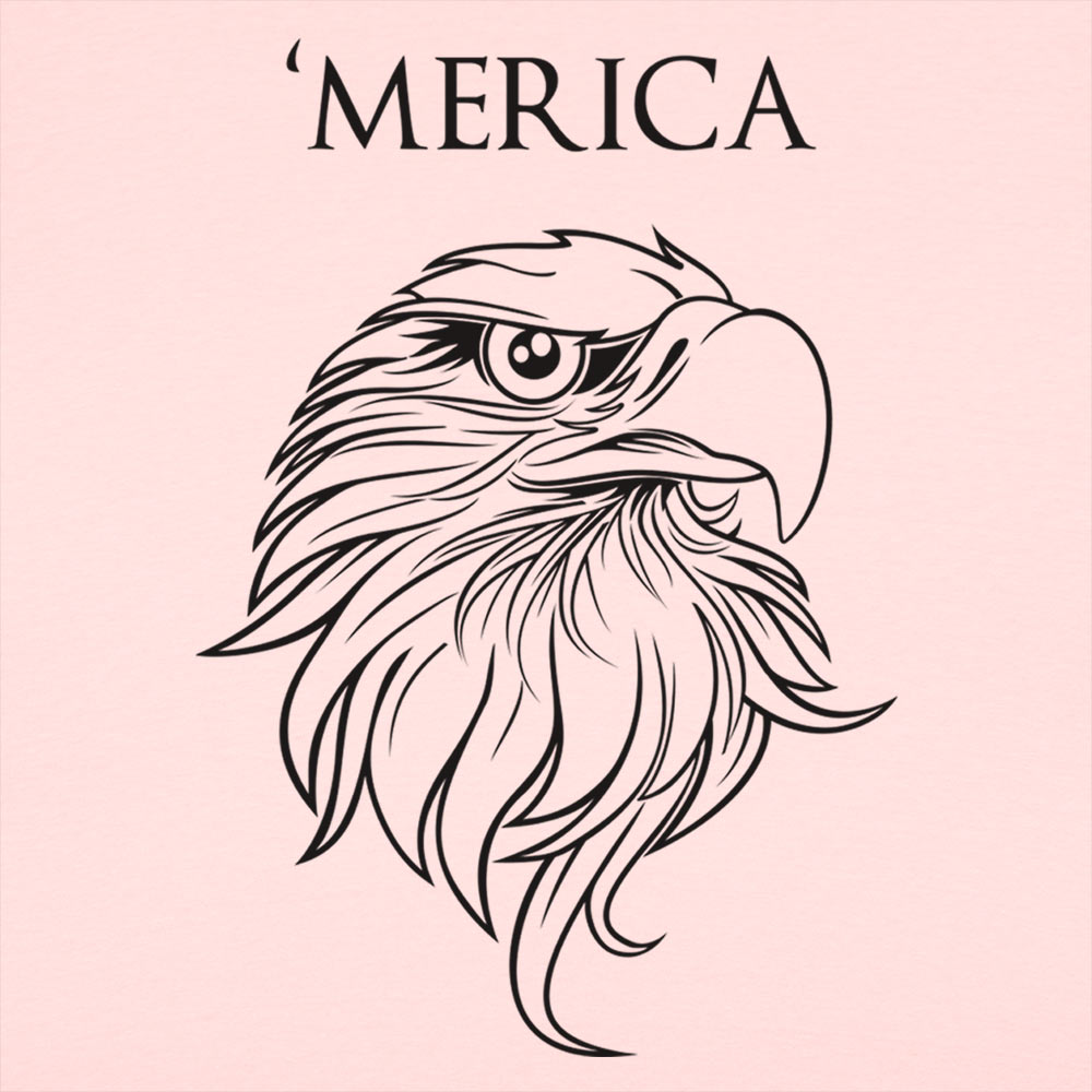 'Merica - Bald Eagle Head Patriotic Design