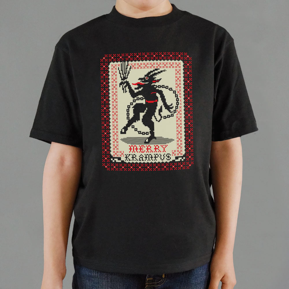 Merry Krampus Christmas Demon in Ugly Sweater Pattern