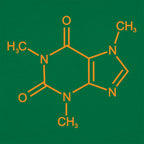 Mighty Caffeine Molecule Chemical Structure Diagram