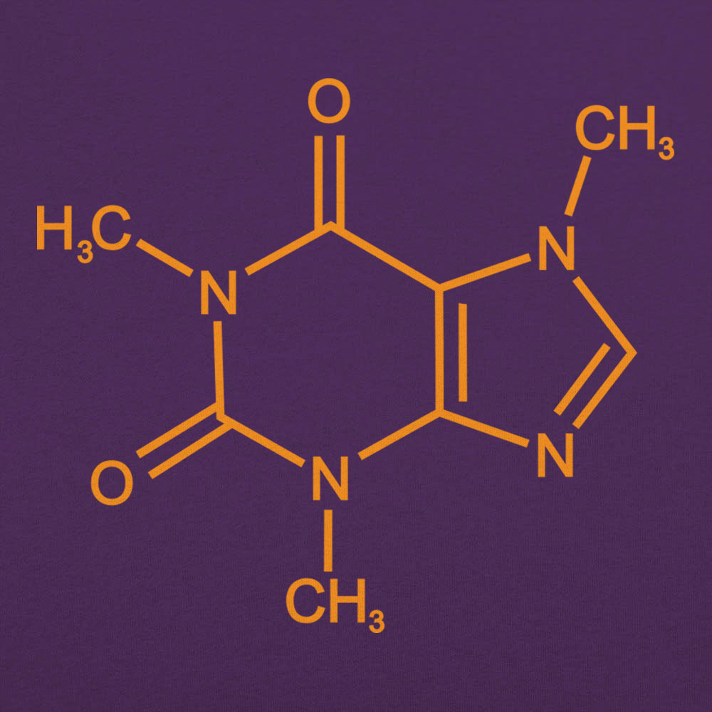 Mighty Caffeine Molecule Chemical Structure Diagram