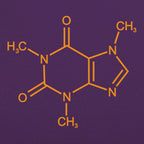 Mighty Caffeine Molecule Chemical Structure Diagram