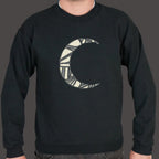 Moon Night - Geometric Crescent Moon Design