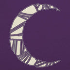 Moon Night - Geometric Crescent Moon Design