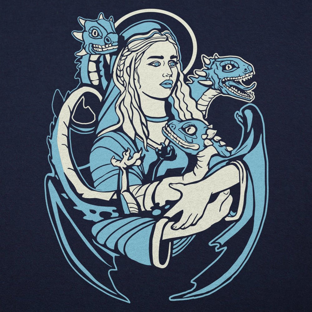 Mother And Dragons Fantasy Queen Cradling Baby Dragons