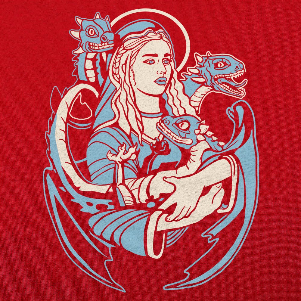 Mother And Dragons Fantasy Queen Cradling Baby Dragons