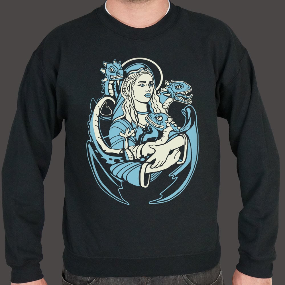 Mother And Dragons Fantasy Queen Cradling Baby Dragons