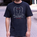 Mothman Cryptid with Glowing Red Eyes