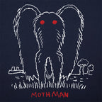 Mothman Cryptid with Glowing Red Eyes