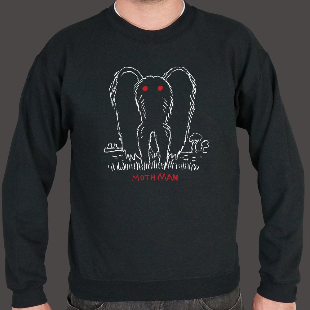 Mothman Cryptid with Glowing Red Eyes