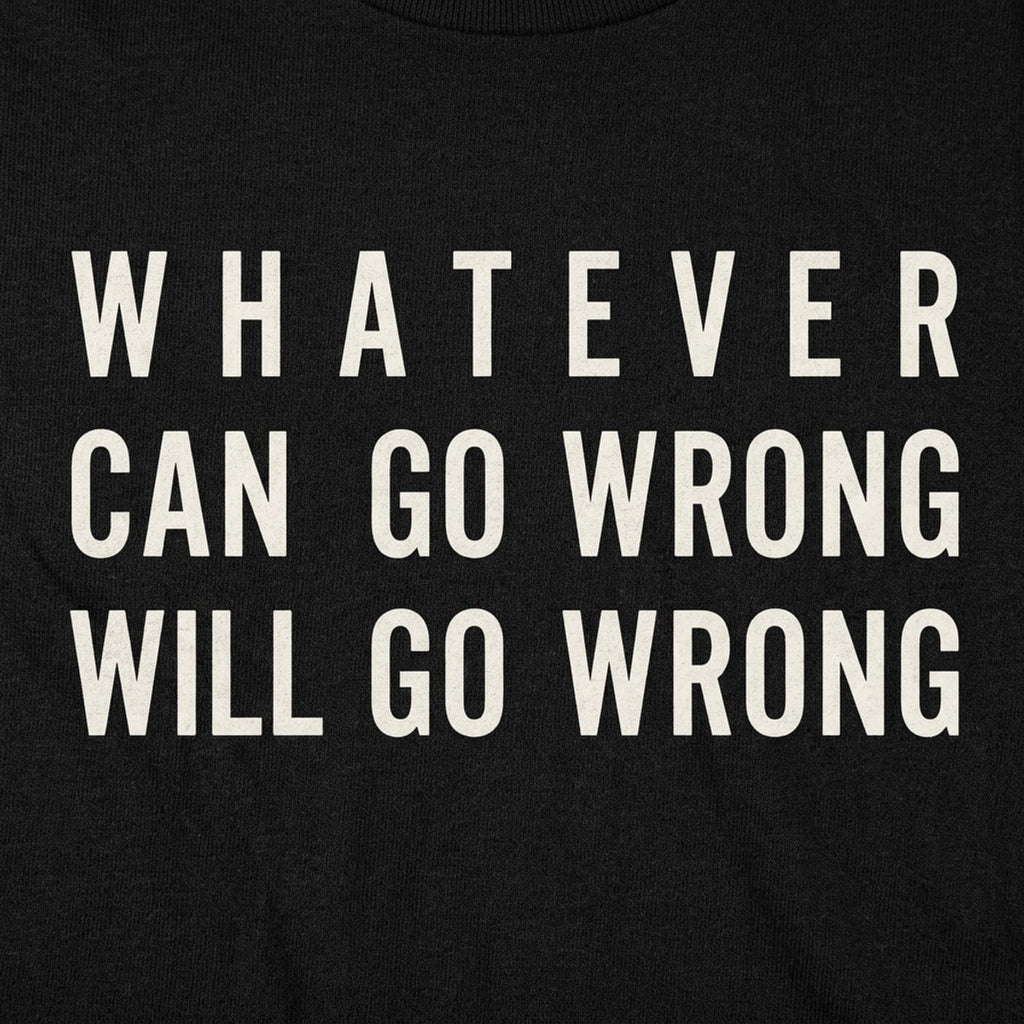 Murphy's Law. Whatever Can Go Wrong Will Go Wrong