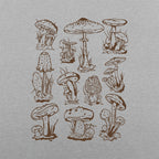 Mushrooms Vintage Botanical Illustration Grid