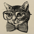 Nerd Cat Graphic