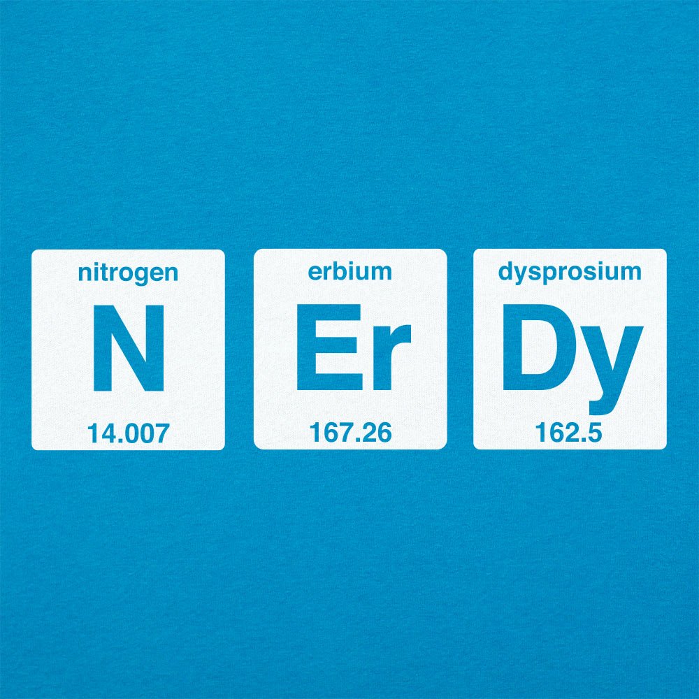 Nerdy Periodic Table Elements Nitrogen Erbium Dysprosium