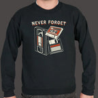 Never Forget Retro VHS Tape Cassette and Floppy Disk