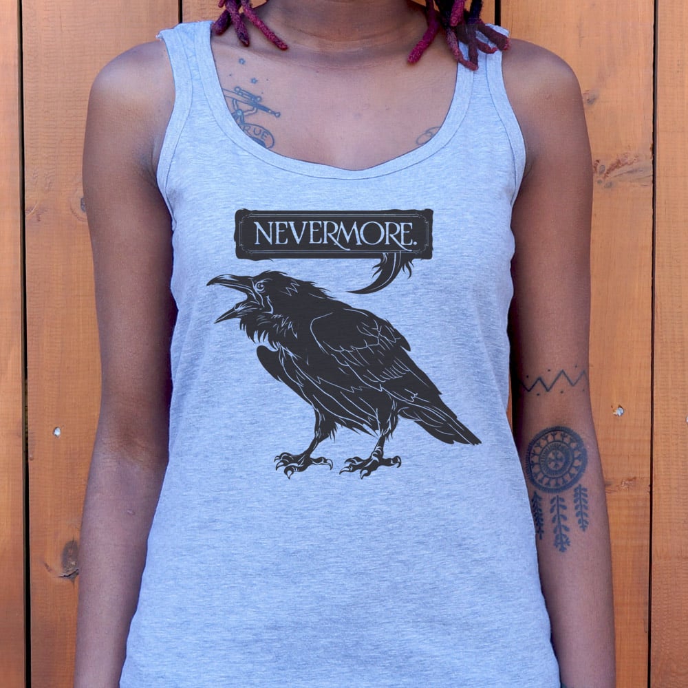 Nevermore Raven Quoting Edgar Allan Poe's Poem